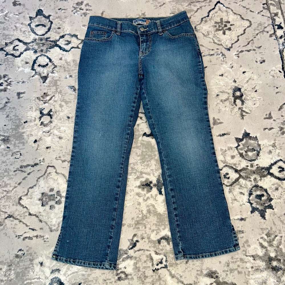 Y2K Old Navy Women's Straight Leg Capri pants- Medium Blue